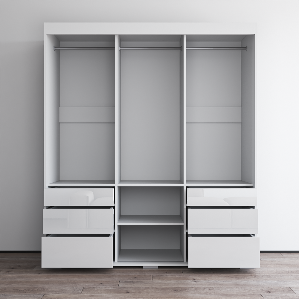 Monaco 3D Wardrobe with Mirror - Meble Furniture