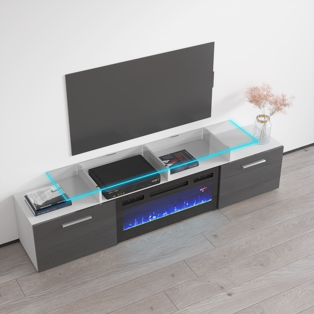 Rova BL-EF Fireplace TV Stand - Meble Furniture