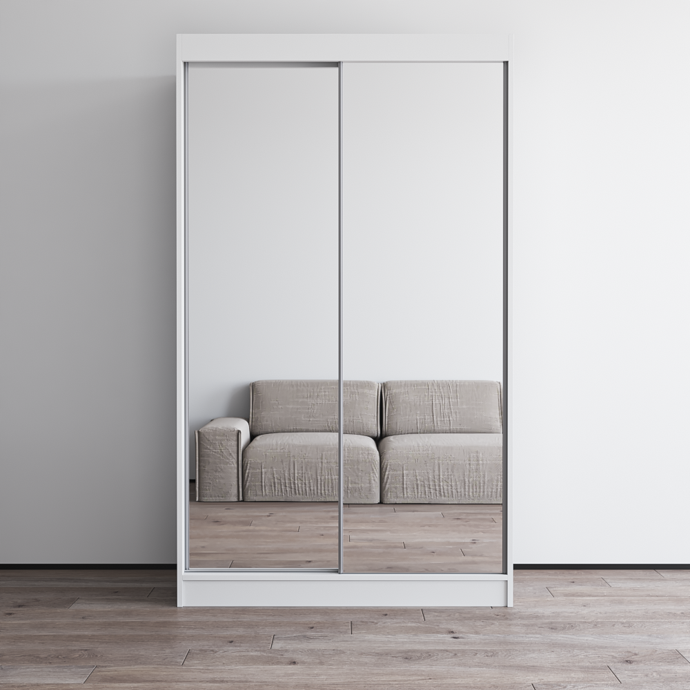 Aria 2D Wardrobe with All Mirror - Meble Furniture
