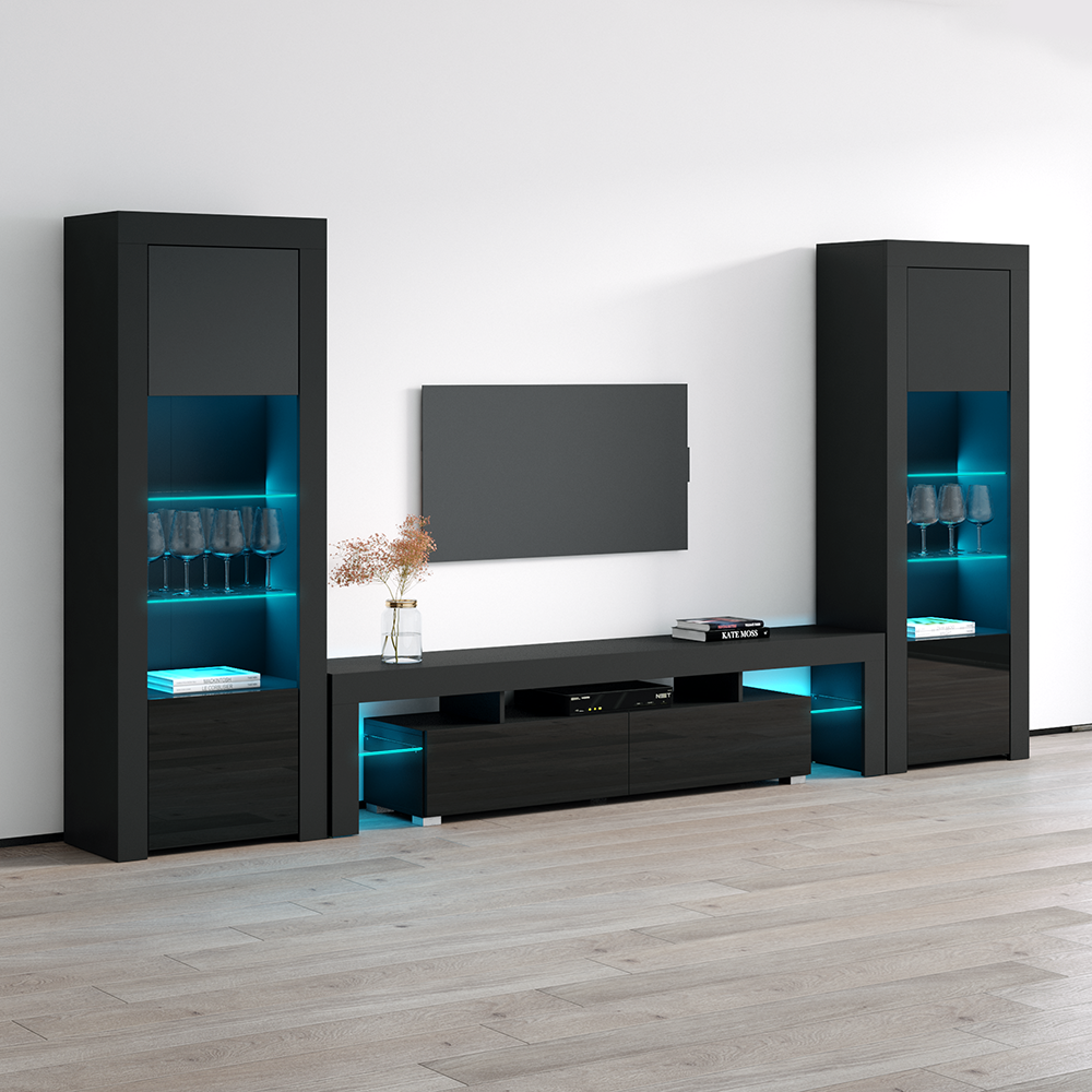 Milano 200-BK-BK Entertainment Center - Meble Furniture