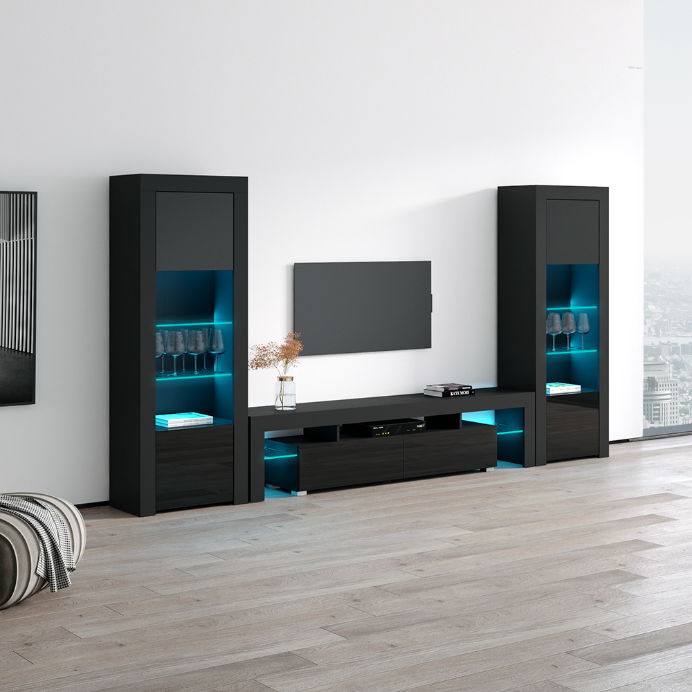Milano 200-BK-BK Entertainment Center - Meble Furniture