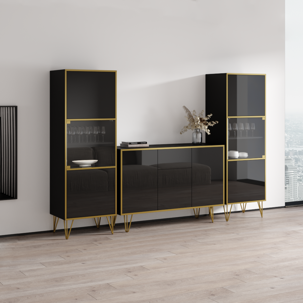 Peri SB-BK-BK Entertainment Center - Meble Furniture