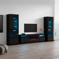 York 02 Fireplace Entertainment Center - Meble Furniture