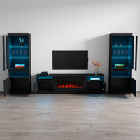 York 02 Fireplace Entertainment Center - Meble Furniture