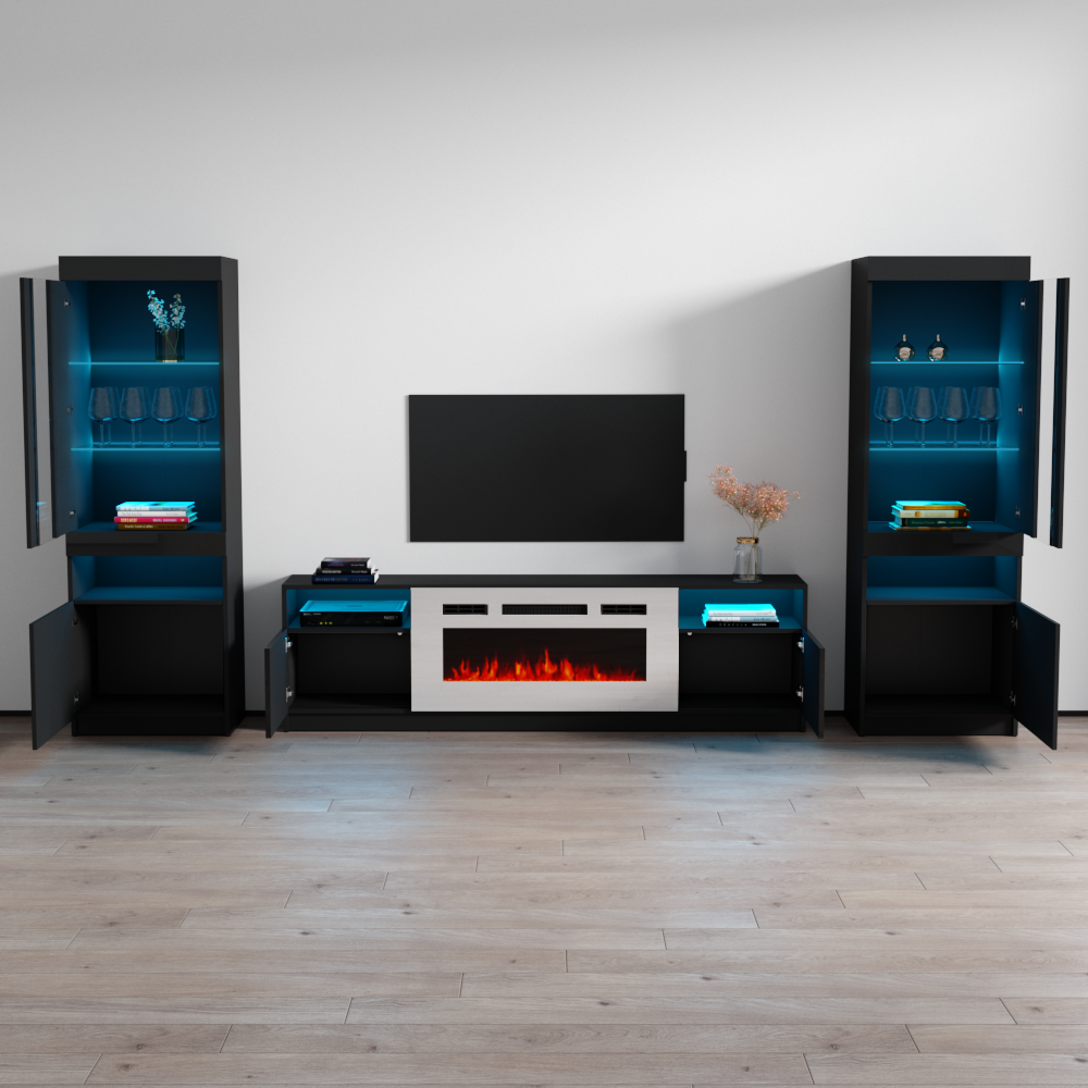 York WH02 Fireplace Entertainment Center - Meble Furniture