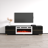 Bono 01 WH-EF Fireplace TV Stand - Meble Furniture
