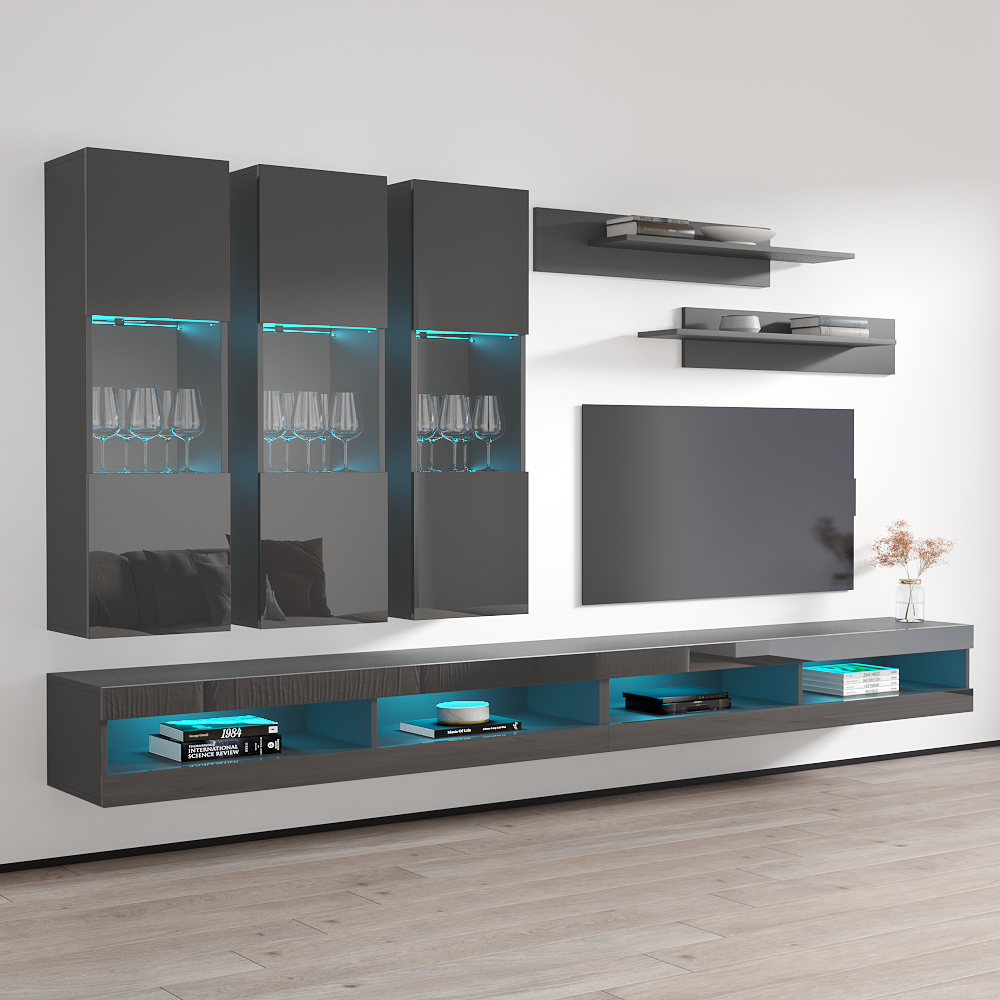 Fly E 34TV Floating Entertainment Center - Meble Furniture