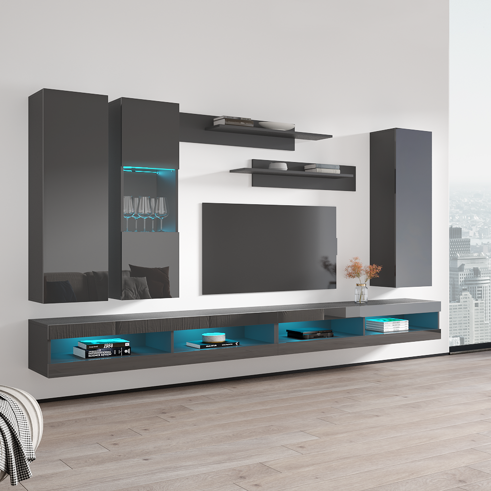 Fly E 34TV Floating Entertainment Center - Meble Furniture