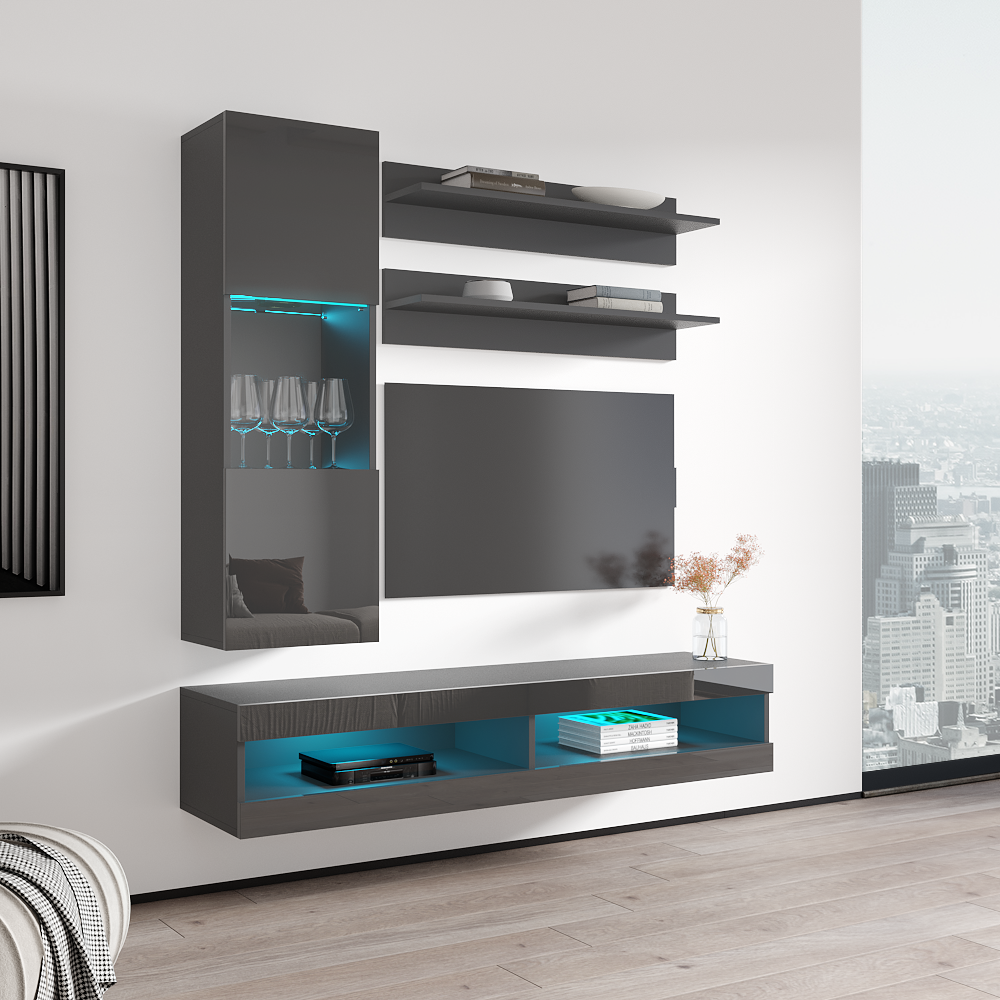 Fly H 34TV Floating Entertainment Center - Meble Furniture
