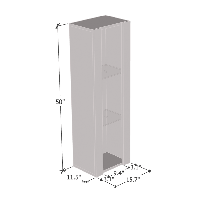 Fly Type-21 Floating Bookcase dimensions diagram