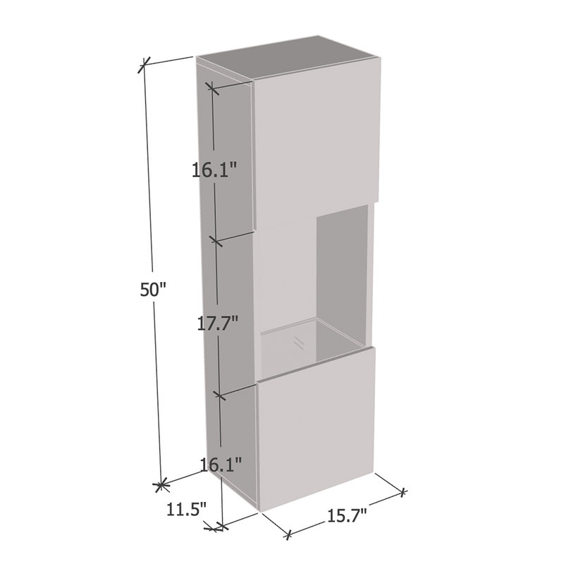 Fly Type-22 Floating Bookcase dimensions diagram