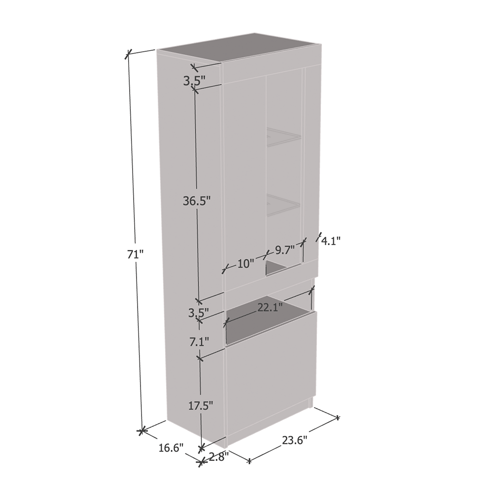 Komi 04 24" Bookcase - Meble Furniture