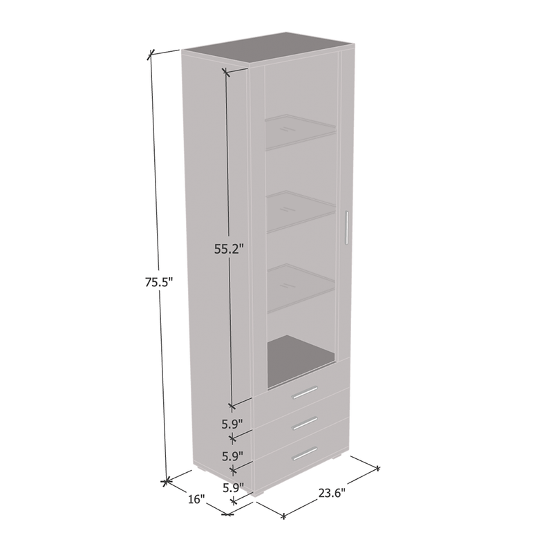 Soho S1 Bookcase dimensions diagram