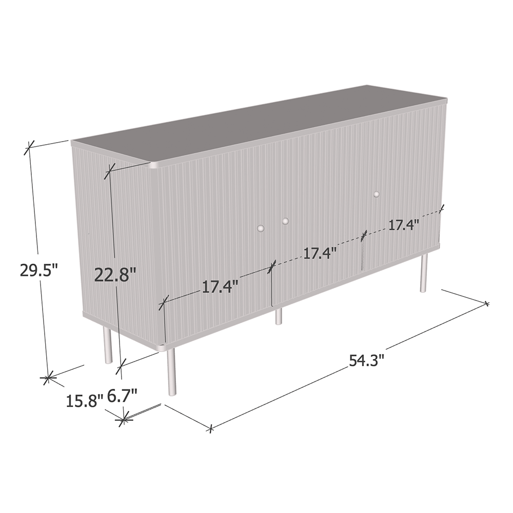 Camelia 3D 54" Sideboard - Meble Furniture