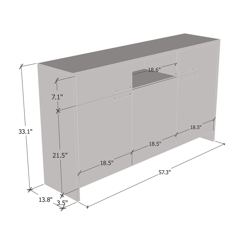 Glam Sideboard dimensions diagram