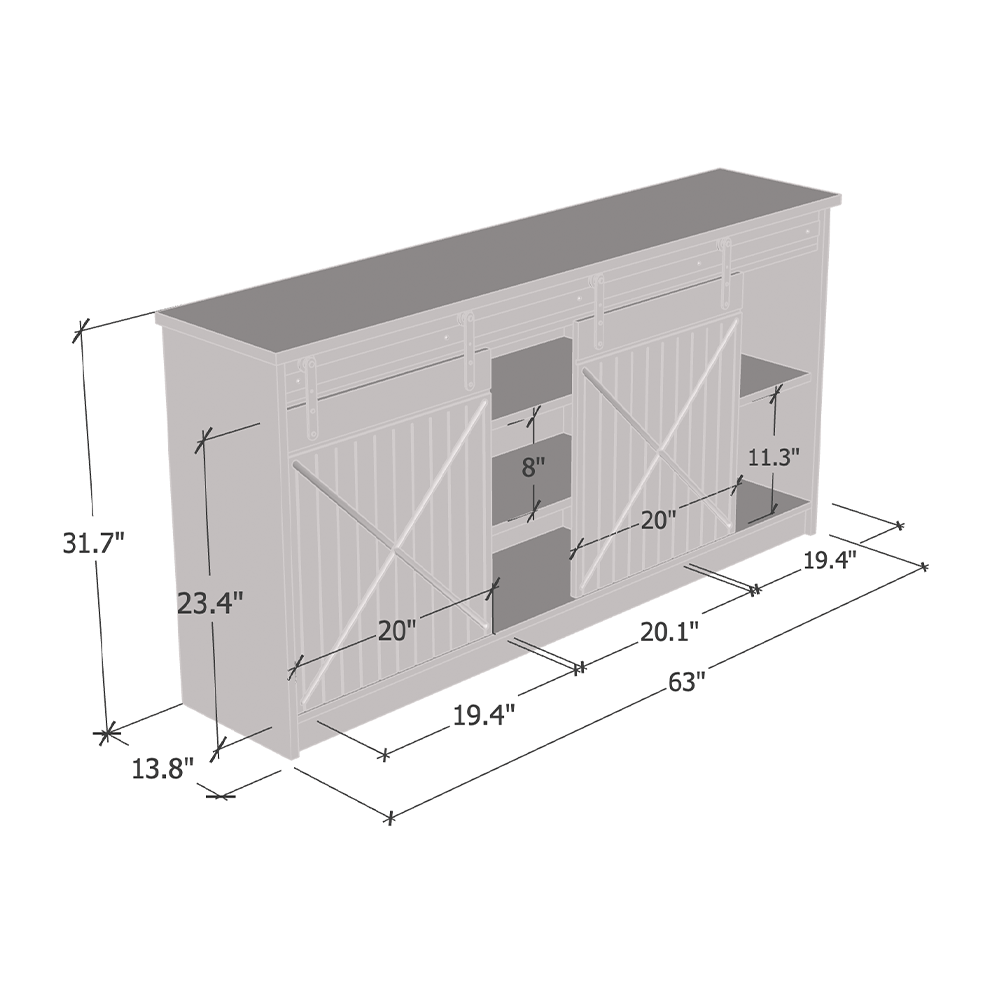 Granero 02 63" Sideboard - Meble Furniture