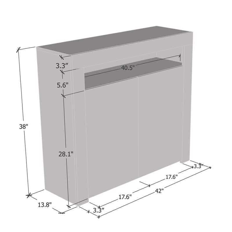 Milano 2D Sideboard dimensions diagram