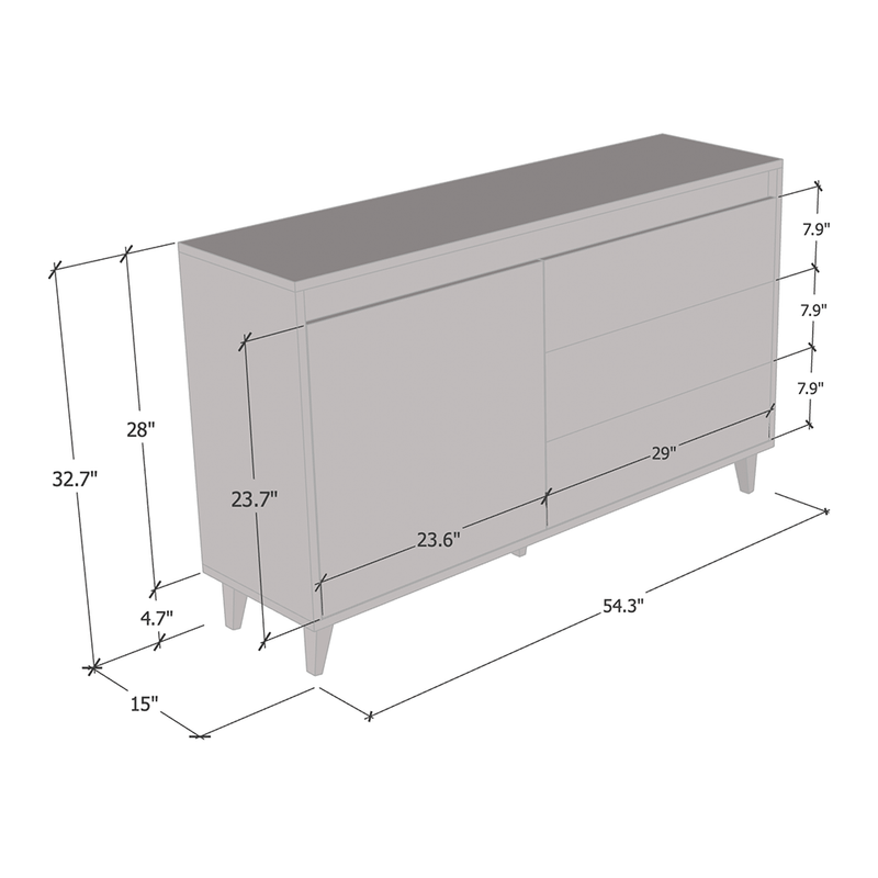 Nord Sideboard dimensions diagram