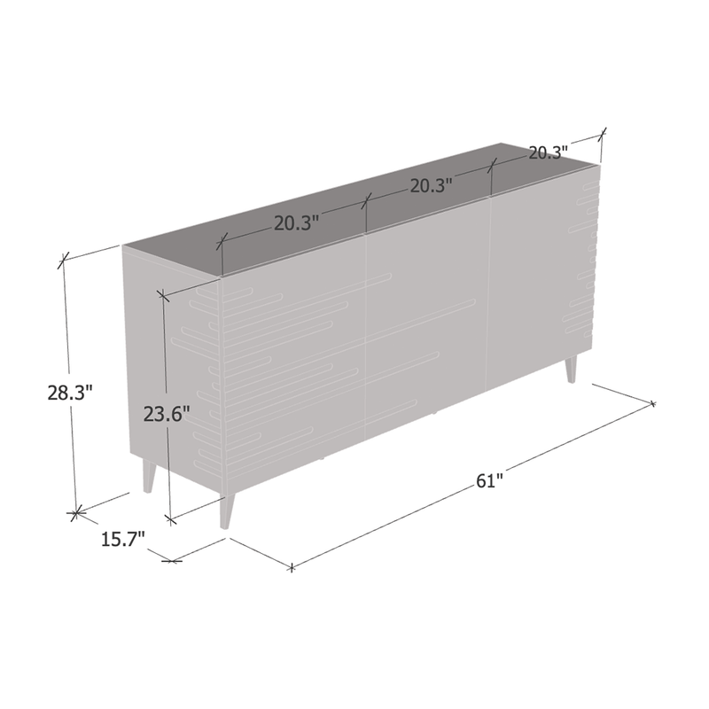 Nova Sideboard dimensions diagram