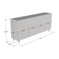 Pafos 4D 75" Sideboard - Meble Furniture