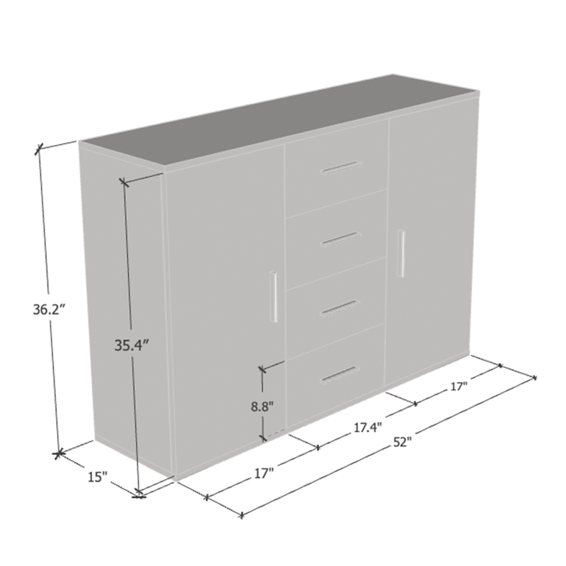 Soho S8 Sideboard dimensions diagram