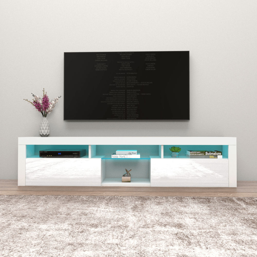Bari 200 Wall Mounted Floating 79" TV Stand - Meble Furniture