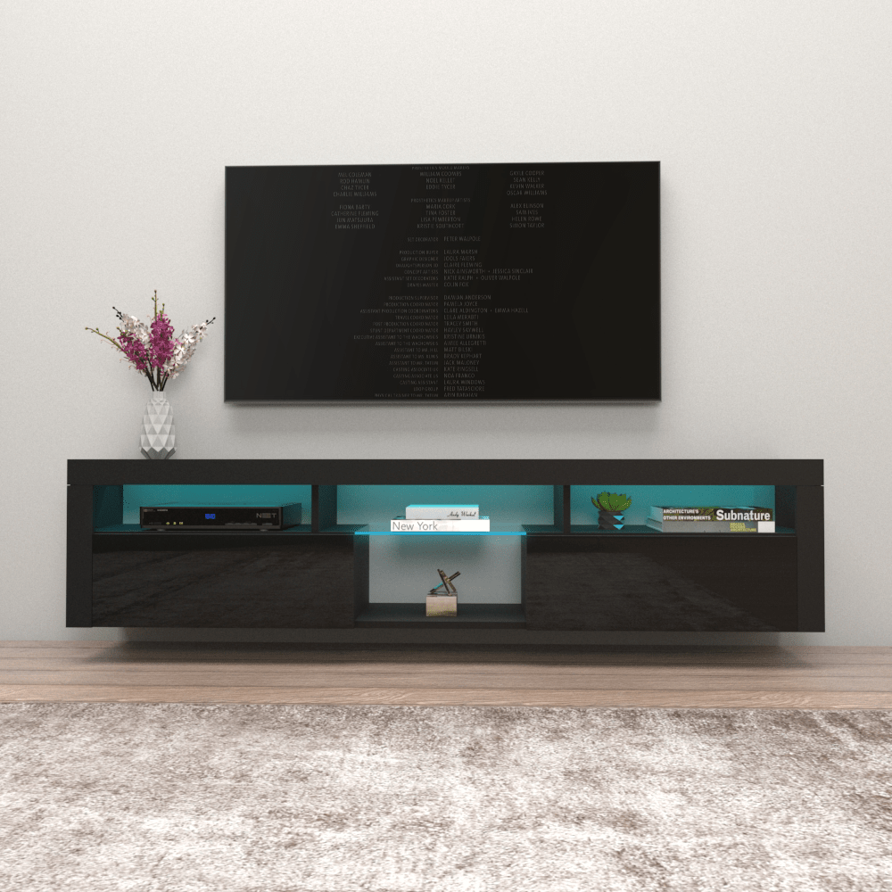 Bari 200 Wall Mounted Floating 79" TV Stand - Meble Furniture