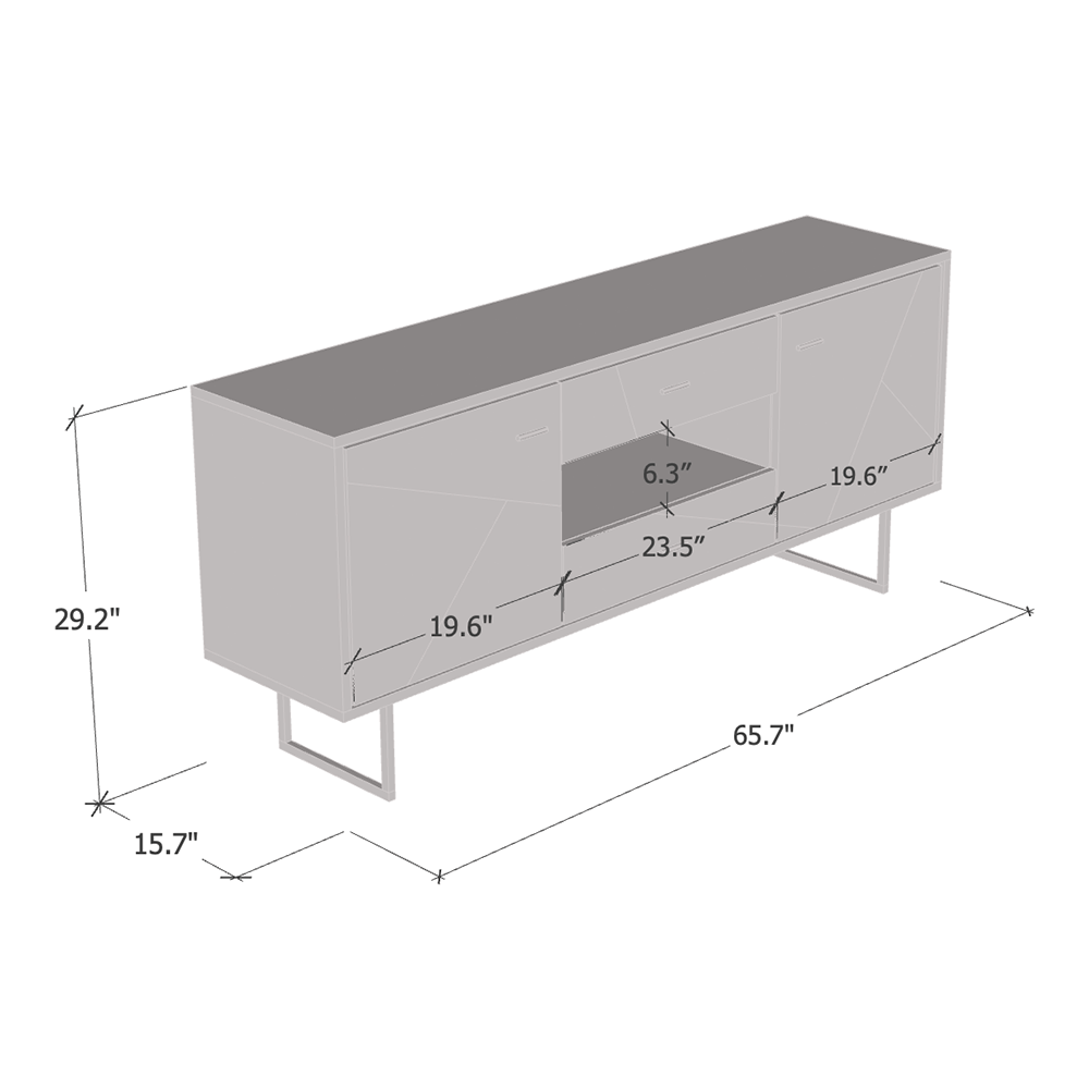Bravo 66" TV Stand - Meble Furniture