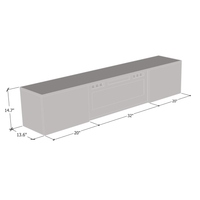 Cali WH-EF Wall Mounted Electric Fireplace 72" TV Stand - Meble Furniture