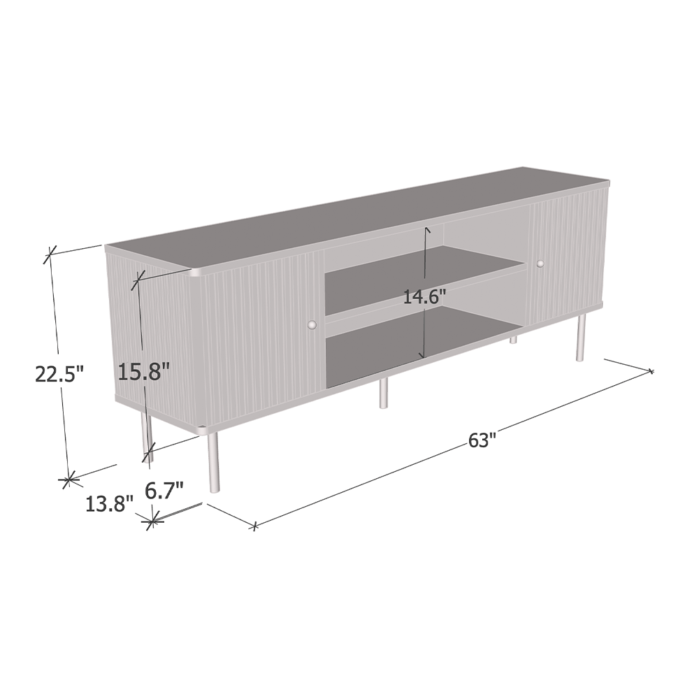 Camelia 63" TV Stand - Meble Furniture