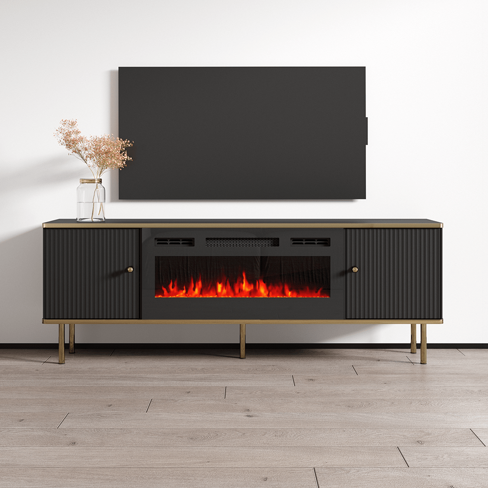 Camelia BL-EF Electric Fireplace 63" TV Stand - Meble Furniture