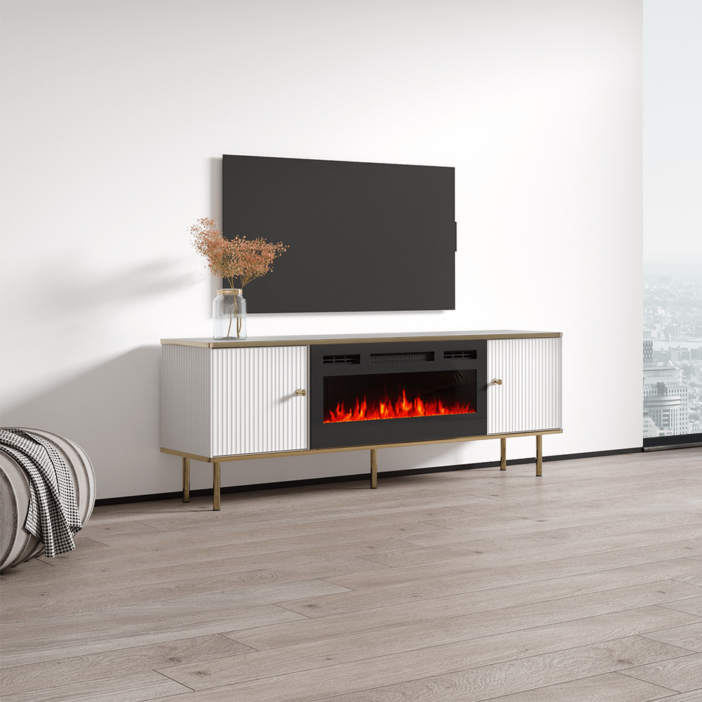 Camelia BL-EF Electric Fireplace 63" TV Stand - Meble Furniture