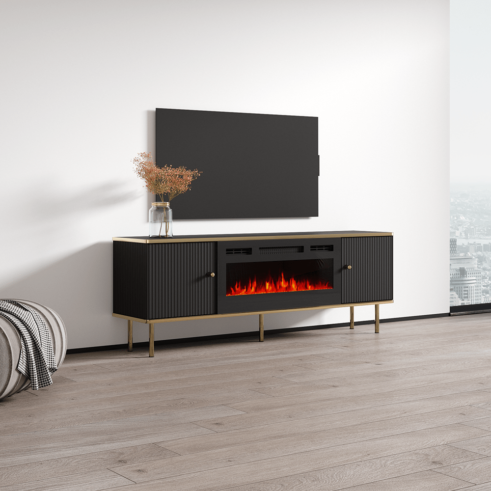 Camelia BL-EF Electric Fireplace 63" TV Stand - Meble Furniture