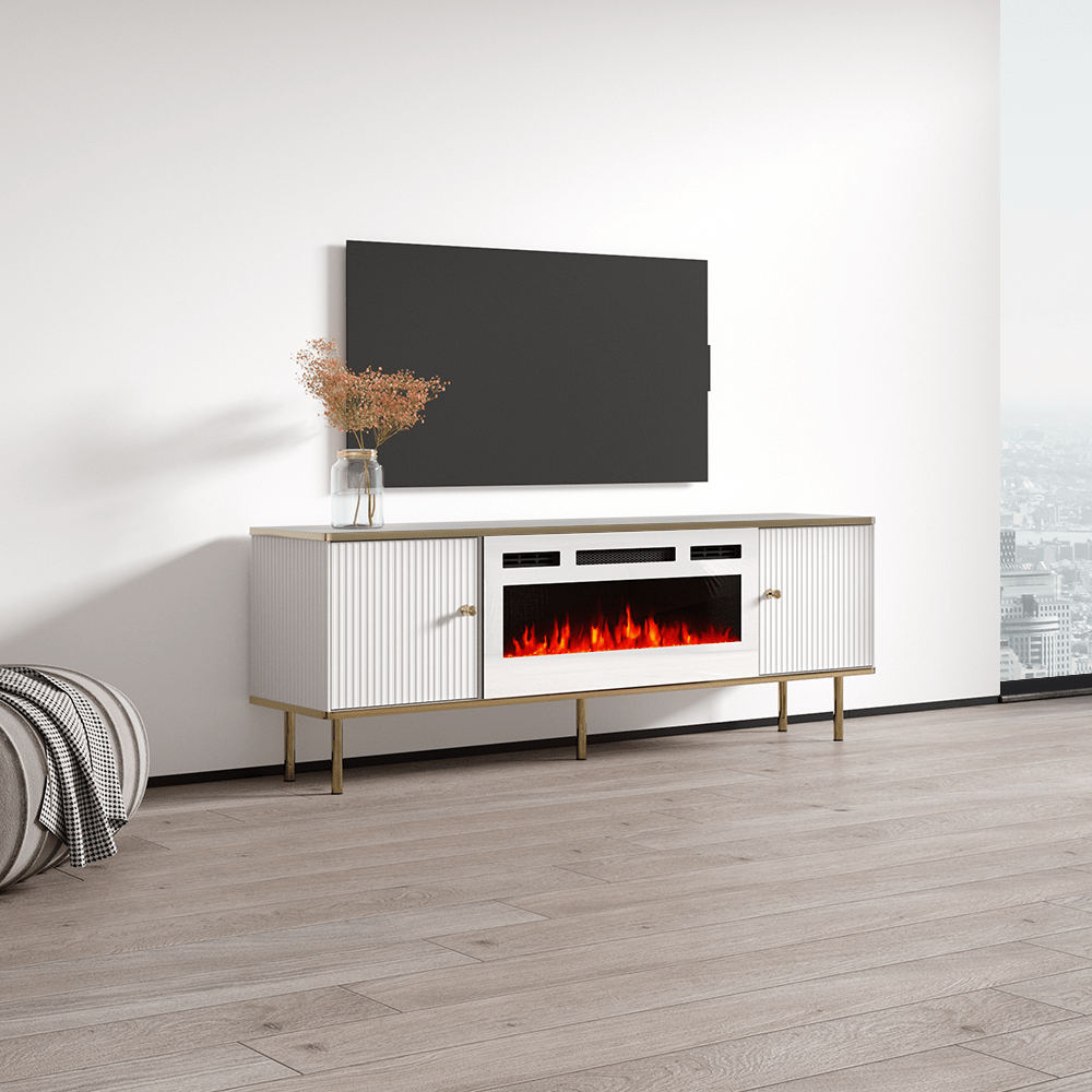 Camelia WH-EF Electric Fireplace 63" TV Stand - Meble Furniture