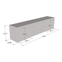 Dia BL-EF Electric Fireplace 71" TV Stand - Meble Furniture