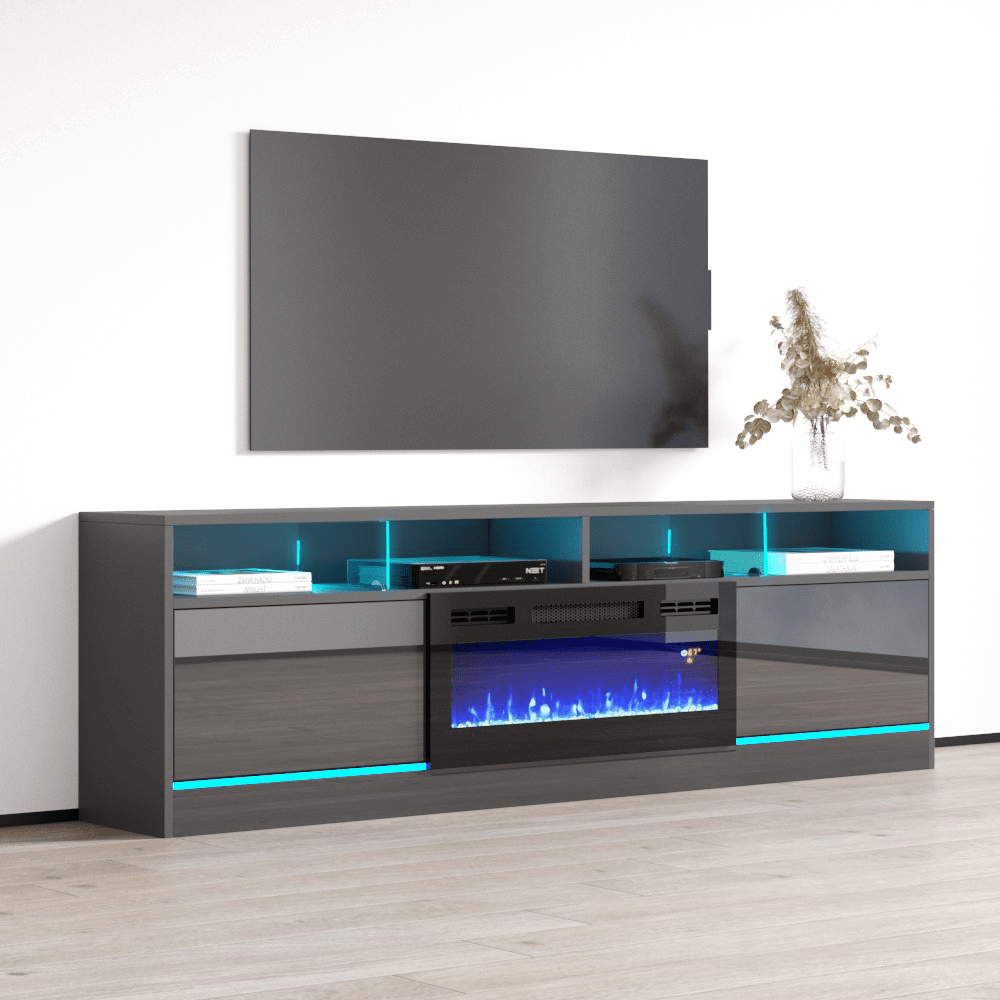 Disparo BL-05 Electric Fireplace 79" TV Stand - Meble Furniture