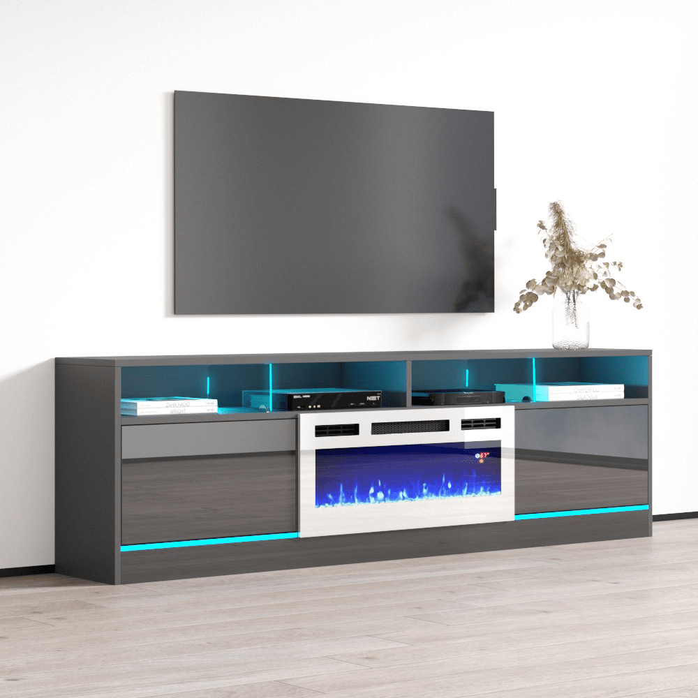 Disparo WH-05 Electric Fireplace 79" TV Stand - Meble Furniture