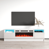Duke 01 WH-EF Electric Fireplace 63" TV Stand - Meble Furniture