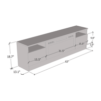 Duke 01 WH-EF Electric Fireplace 63" TV Stand - Meble Furniture