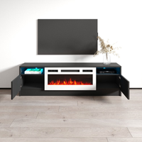 Duke 01 WH-EF Electric Fireplace 63" TV Stand - Meble Furniture
