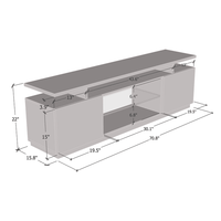 Eva-K 71" TV Stand - Meble Furniture