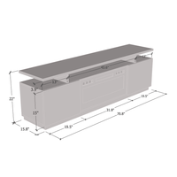Eva-KBL Electric Fireplace 71" TV Stand - Meble Furniture