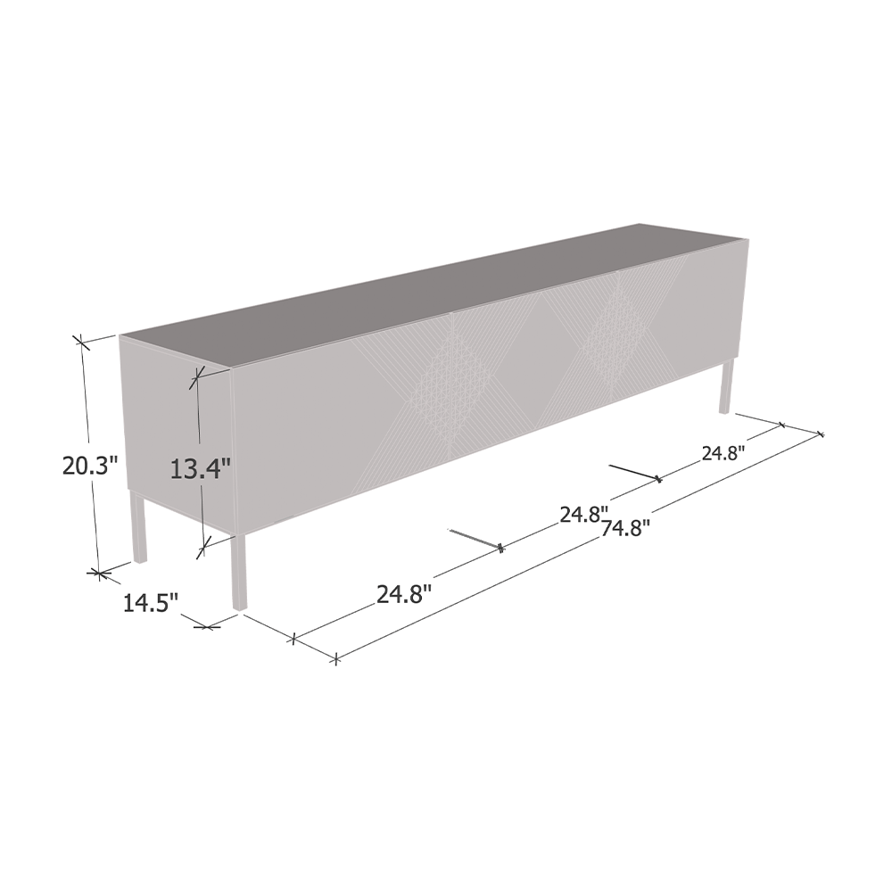 Exito 01 75" TV Stand - Meble Furniture