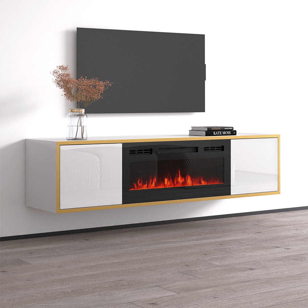 Goldie BL-EF Electric Fireplace 65" TV Stand - Meble Furniture