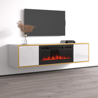 Goldie BL-EF Electric Fireplace 65" TV Stand - Meble Furniture
