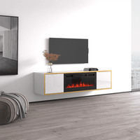 Goldie BL-EF Electric Fireplace 65" TV Stand - Meble Furniture