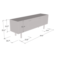 Goldie BL-EF Electric Fireplace 65" TV Stand - Meble Furniture
