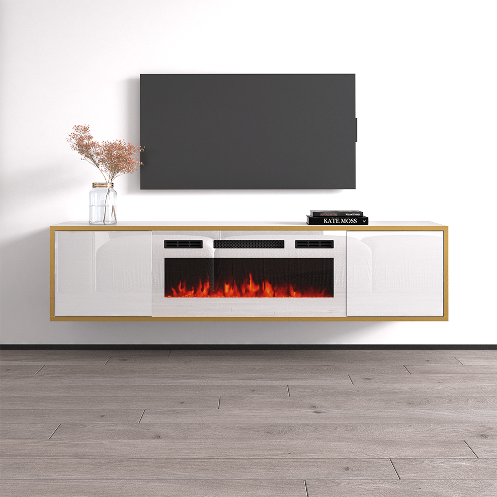 Goldie WH-EF Electric Fireplace 65" TV Stand - Meble Furniture