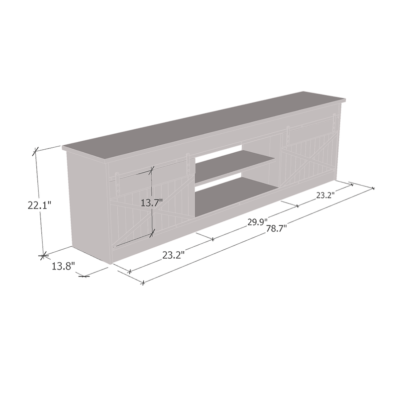 Granero 01 TV Stand dimensions diagram