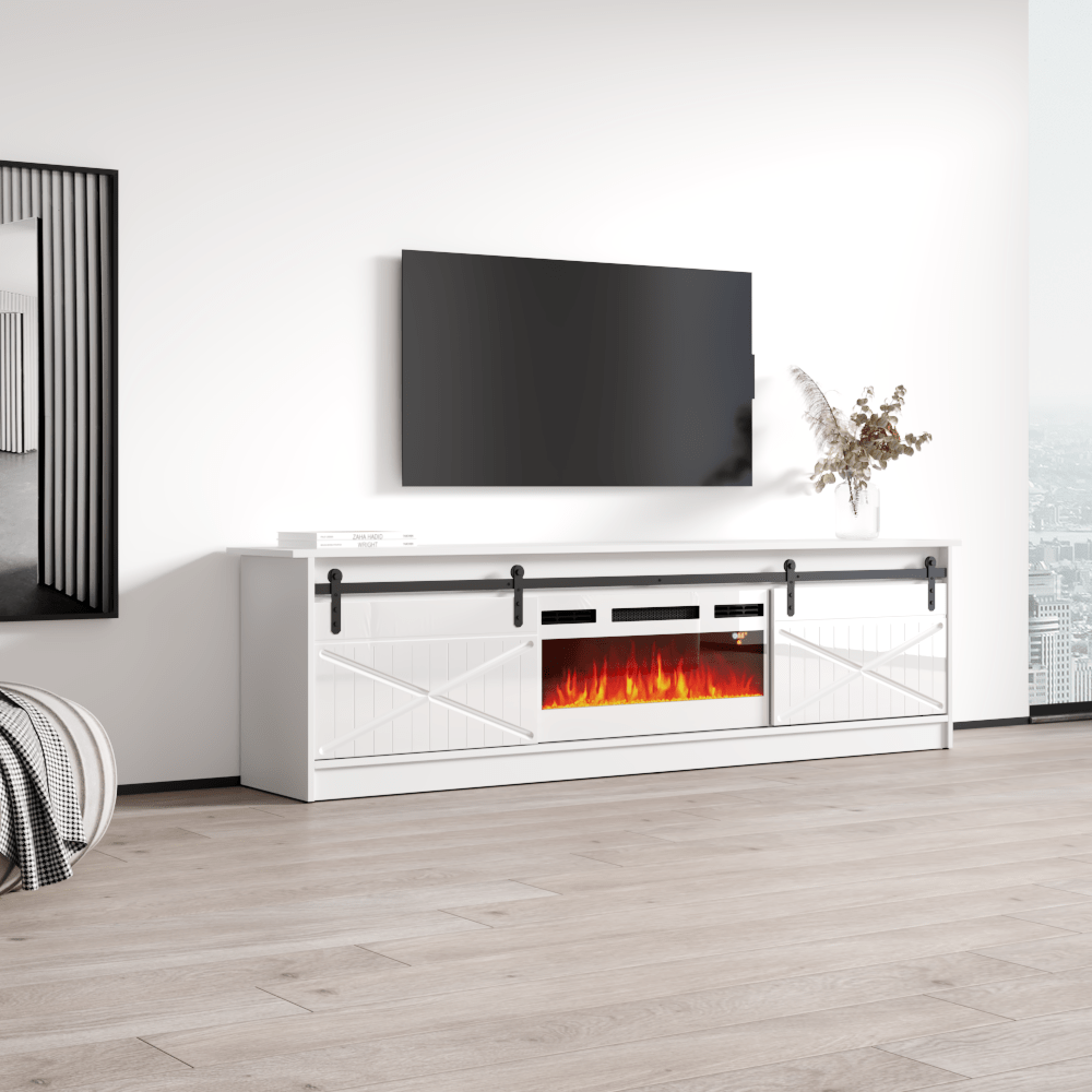 Granero WH-EF Electric Fireplace 79" TV Stand - Meble Furniture